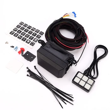 

6 Gang 12V 24V Harness For Car Truck Touch Screen Switch Panel Boat SUV Circuit Control Button On Off Universal Electronic