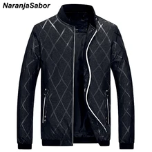NaranjaSabor новая куртка Мужская s осень мода Бейсбол повседневный мужской жакет сплошной цвет тонкий подходит пальто Мужская брендовая одежда N585