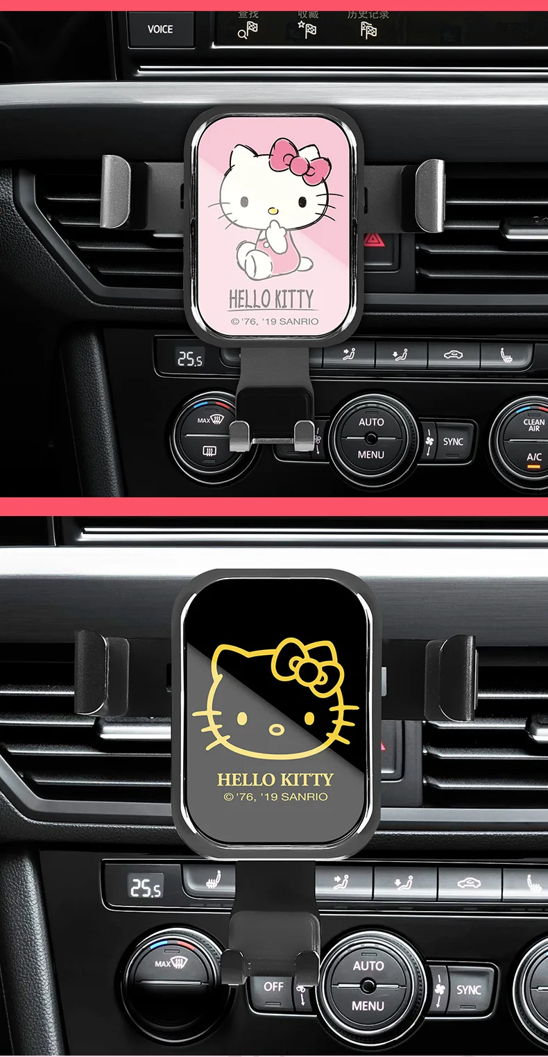 Titular do Telefone do Carro Titular do Carro Suporte do Telefone do Carro Ventilação de ar Acessórios do Carro Kitty Gato Gravidade Universal Auto Clipe Montagem 1pc 7 Cheap Suporte universal p carro