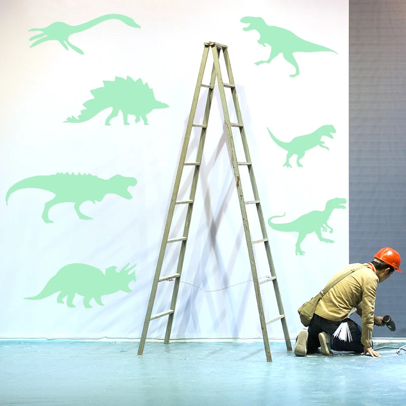 9pcs/Set Glow In The Dark Dinosaurs Kid Toys for Children Stickers Ceiling Decal Baby Home Decoration Boys Girls Glowing Toy| |