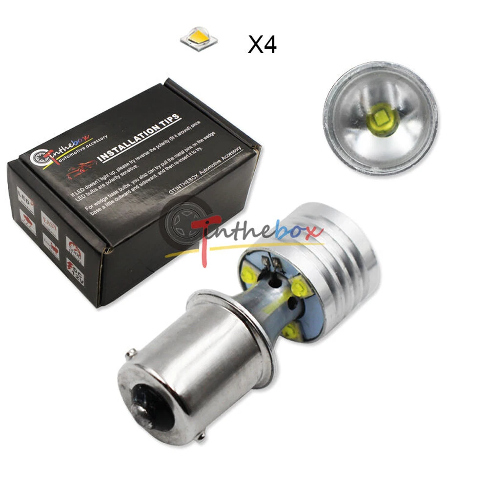 GTinthebox 2 шт. Янтарь желтый 1156 P21W 7507 BA15S 20 Вт светодиодный лампы для указатели поворота