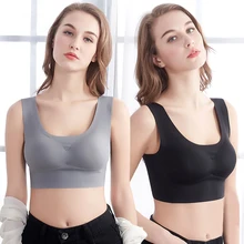 Модный сексуальный беспроводной спортивный бюстгальтер с эффектом пуш-ап, бесшовное нижнее белье без косточек, мягкий бюстгальтер для женщин, плюс размер 3XL