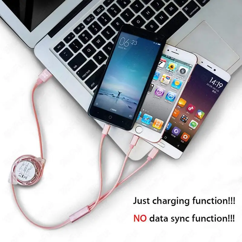 3 в 1 Выдвижной Micro-usb type C мульти зарядный кабель для iPhone X 6 7 8 6s samsung S8 зарядка кабелей для мобильных телефонов