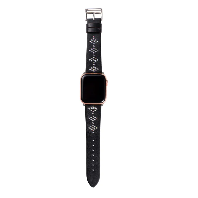 Кожаный ремешок для часов+ рамка чехол для Apple Watch 38/40/42/44 мм наручных часов Iwatch серии 4, версия 1, 2, 3, ремешок в виде бриллиантового украшения спортивные повязки наборы для ухода за кожей