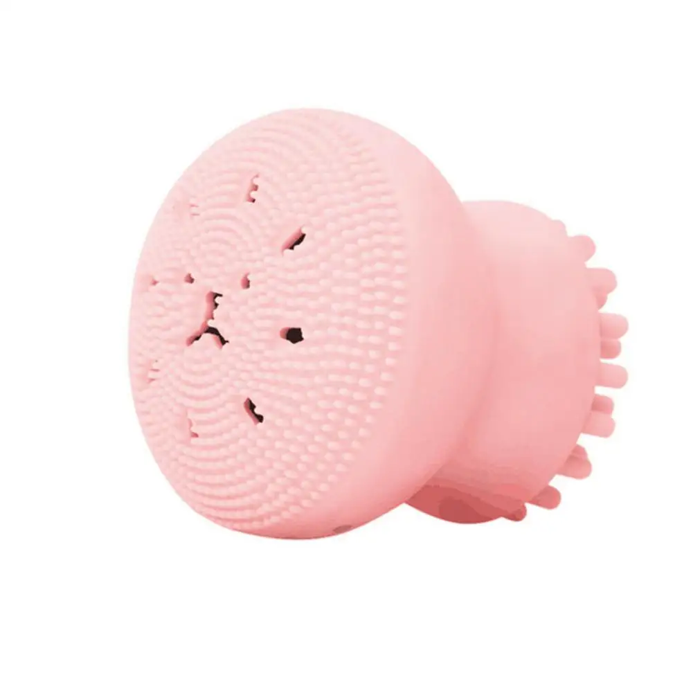 Очищающее средство для лица, кисть для пудры, щетка для очистки лица, розовая медуза в форме силиконового осьминога, очищающая, высокое качество, быстрая
