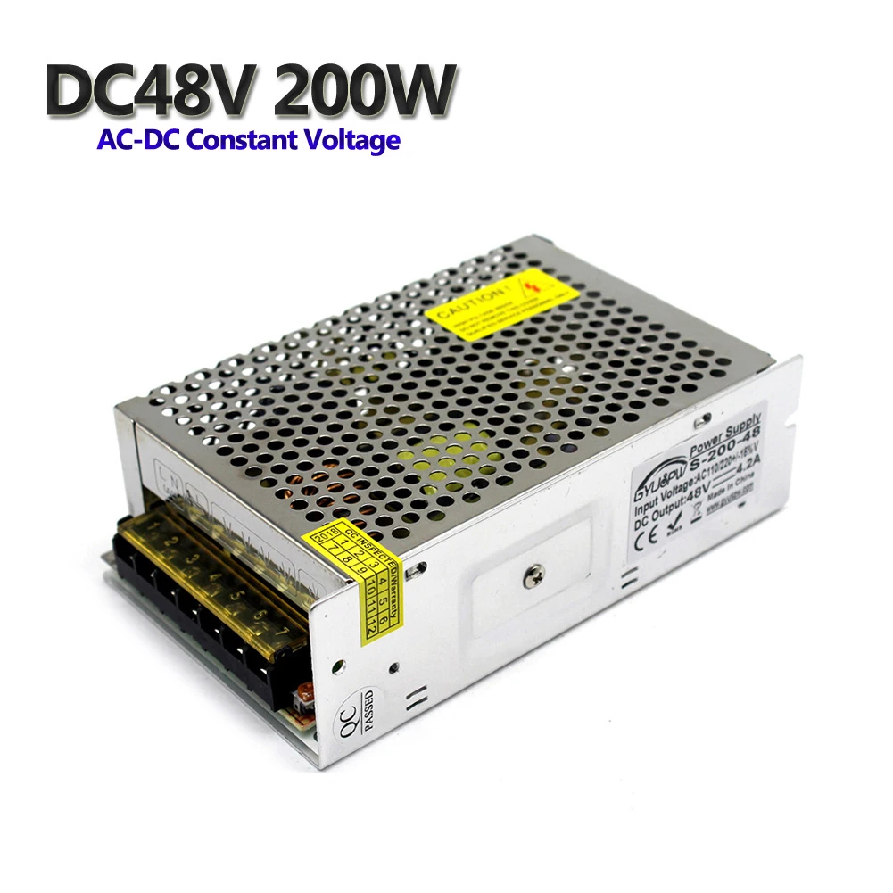 DC48V 200V 360V 480W 500W 600W до 4.2A 7.5A 10A 10.4A 12.5A импульсный источник питания трансформатор Импульсный источник Мощность - Питание: 4.2A 200W