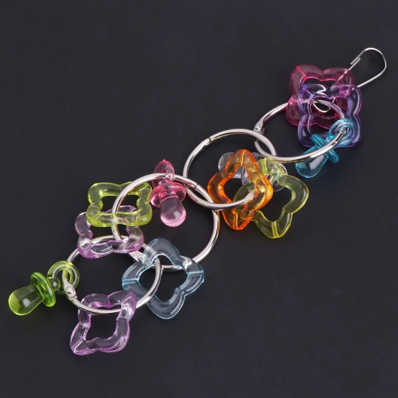 Parrot Toys Chewing Bite Colorful Acrylic Rings Bird Parakeet Hanging Cage Perch Parrot Toy bird