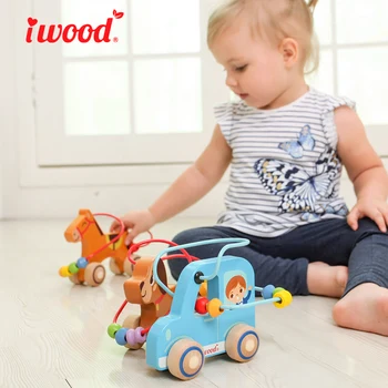 

Bead Maze Wire Roller Coaster Wooden Animal Bead Game For Toddler Wooden Toys