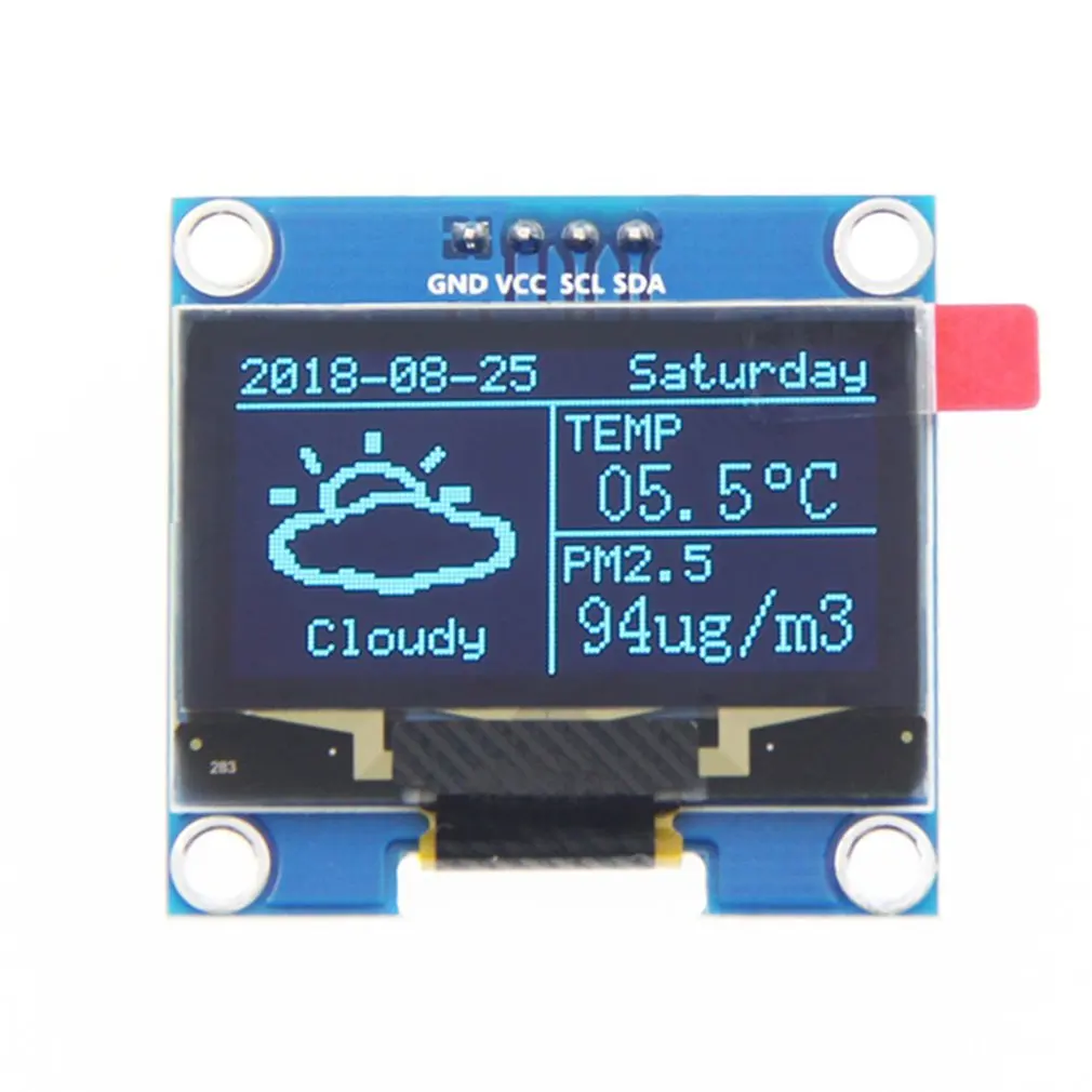 

1.3inch OLED IIC GND LCD Resolution 128*64 1.3inch Color LCD Display Module with Large Viewing Angle Driver IC SH1106