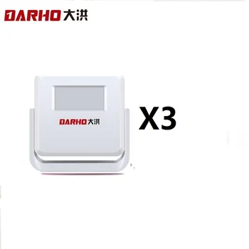 

Darho Wireless Doorbell Guest Welcome Chime Alarm PIR Motion Sensor For Shop Entry Security Doorbell Infrared Detector For 3pcs