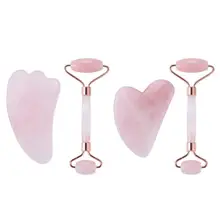 2 шт натуральный нефрит скребок пластина Gua Sha доска массажный ролик забота о здоровье