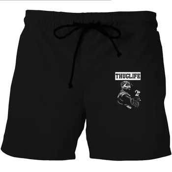 

Digital printing men's quick-drying beach shorts animation printing pocket leisure shorts on both sides of the print