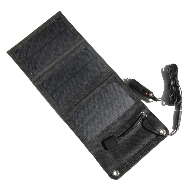 HLZS-5V/12 в 18 в 6 Вт Солнечное Зарядное устройство Usb+ выход постоянного тока портативное солнечное зарядное устройство сумка для мобильного телефона/power Bank 12 В батарея