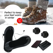 Зимние теплые стельки с подогревом для мужчин и женщин, теплые вставки для обуви с электрическим аккумулятором, с ремешком из углеродного волокна
