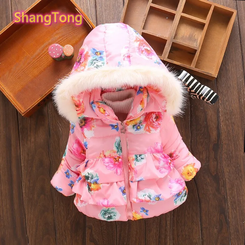 Quality Toddler Baby Girls Jacket Rabbit Winter Long Sleeve baby Girl Coat Warm Outerwear Coats Stylish Fashion Cloak Coats New