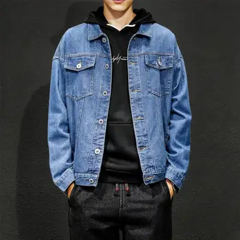 

Spring 2020 plus size men's loose denim loose fashion denim jacket