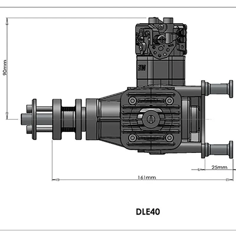 Оригинальный газовый двигатель DLE40 DLE 40 СС для радиоуправляемой модели самолета