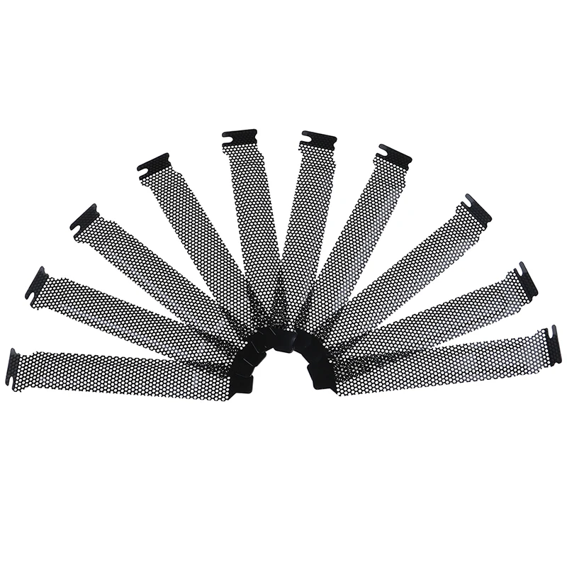 10Pcs New black PCI slot cover dust filter blanking plate hard steel