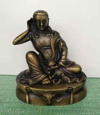 Винтажная Коллекция бронзовая изящная духовная поклонение Shakya Maitreya японский бар