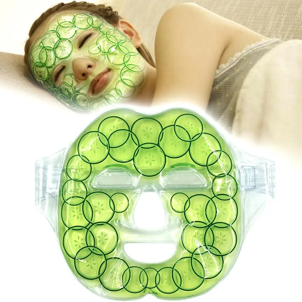Cucumber Face Mask Gel Eye Cold Pad Facial Film Reduce Wrinkles Repair Sunburn And Dry Skin For Female Supplies | Красота и здоровье