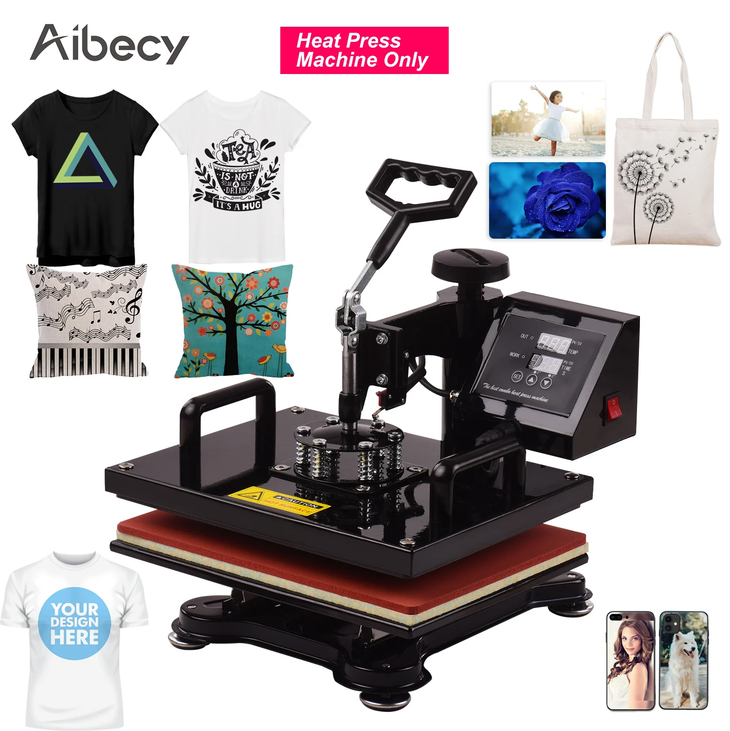 Комбинированный термопресс Aibecy 12*15 дюймов профессиональная двойная цифровая