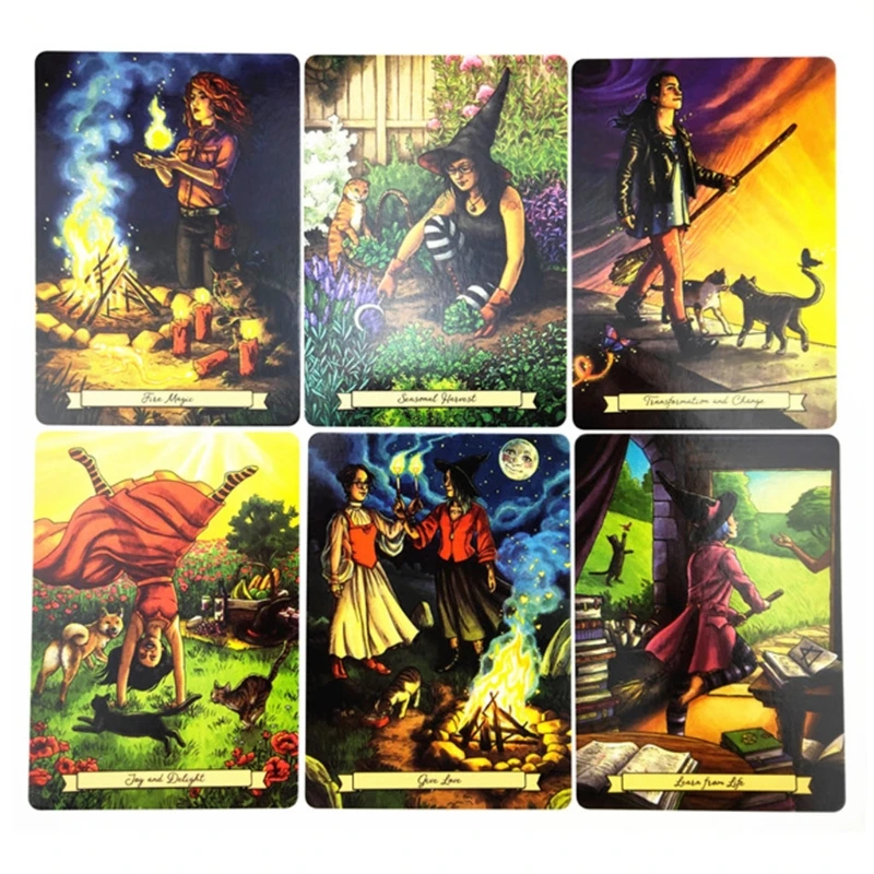 

Everyday Witch Oracle 40 Cards Deck Tarot Full English Family Party Board Game Astrology Divination Fate