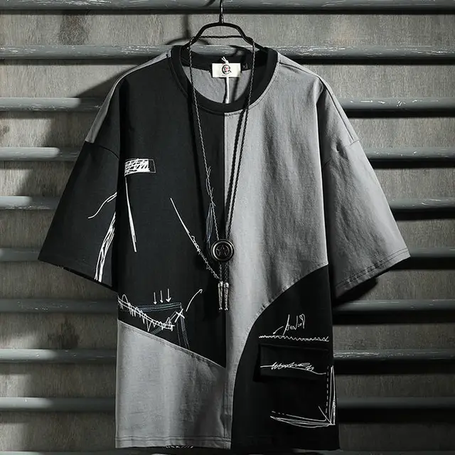 Short Sleeve Patchwork T-shirt 1