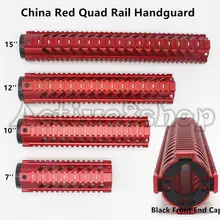 Красная мозачиная 7/10/12/1" поплавок четырехъядерный поручень Пикатинни конец Кепки для тактический охотничье ружье