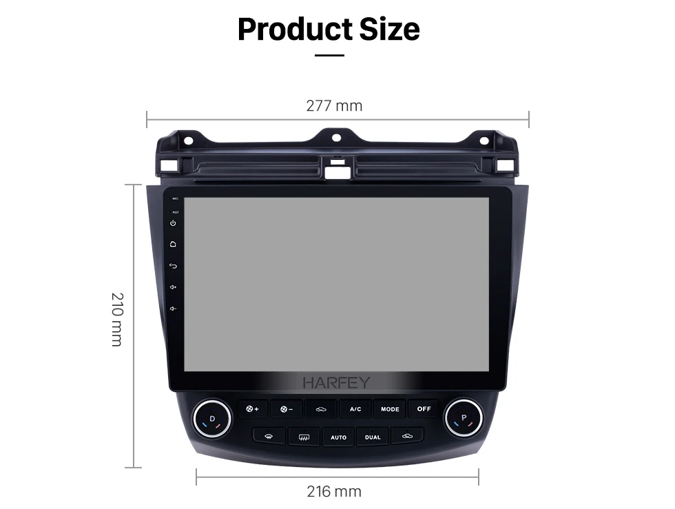 Flash Deal Harfey 10.1" Android 8.1 GPS Navigation HD 1024*600 Touch Screen Car Radio For Honda Accord 7 2003-2007 Bluetooth Head unit WIFI 19