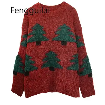 

NEW Elegant Women Loose Sweater Tops Christmas Winter Fashion Casual Ladies Girls Soft Cute Sweaters Knitted Warm Pullover Carto