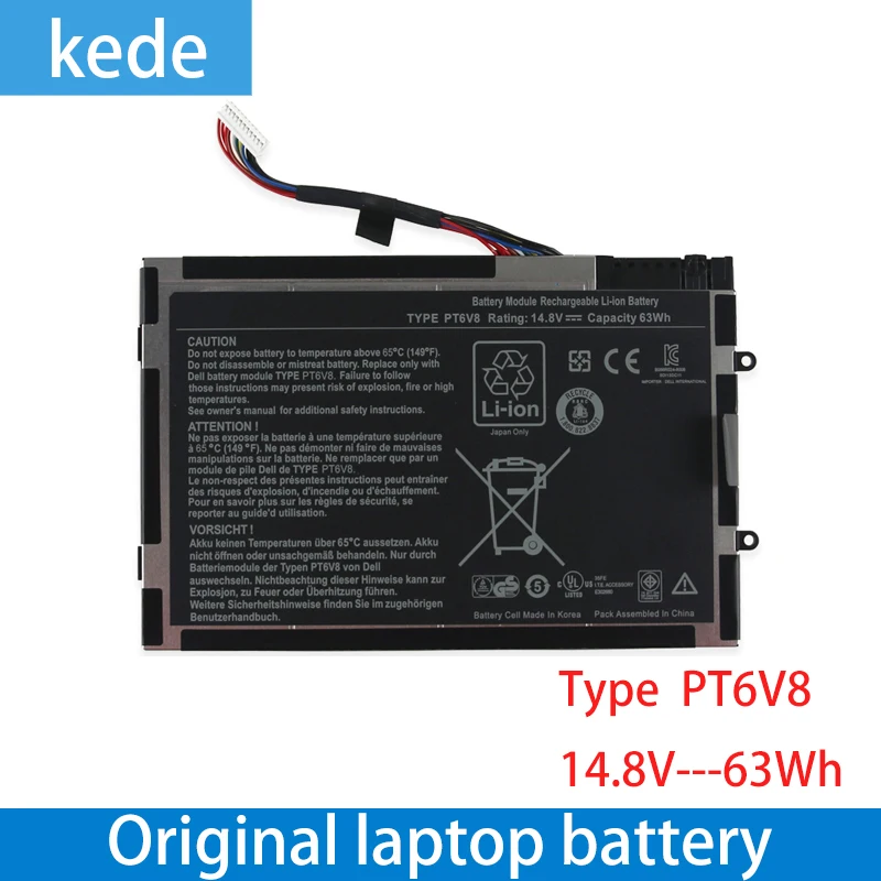 Kede ноутбук батарея PT6V8 для DELL Alienware M11x M14x R1 R2 0w3vx3 08P6X6 T7YJR