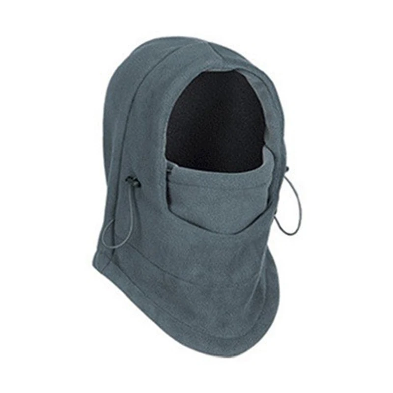 Navy blue Зимний Теплый головной убор флисовая маска для лица с полным горлом утолщенная двухслойная мотоциклетная велосипедная Лыжная шапка - Цвет: Navy blue