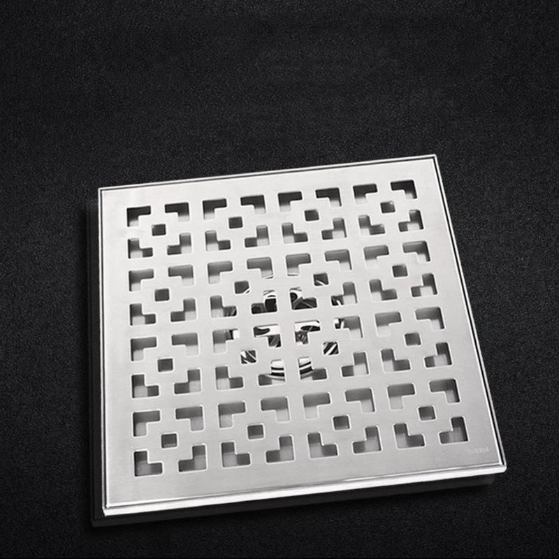 

304 Stainless Steel 20cm*20cm Square Floor Drain Project Large Displacement Deodorant Floor Drain Outdoor