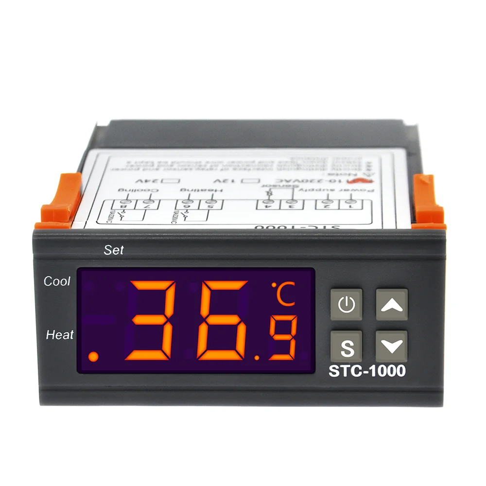 12V STC-1000 12 В 24 В 220 В STC1000 цифровой регулятор температуры Термостат терморегулятор инкубатор реле нагрева Cooling10A40% скидка - Цвет: 12V