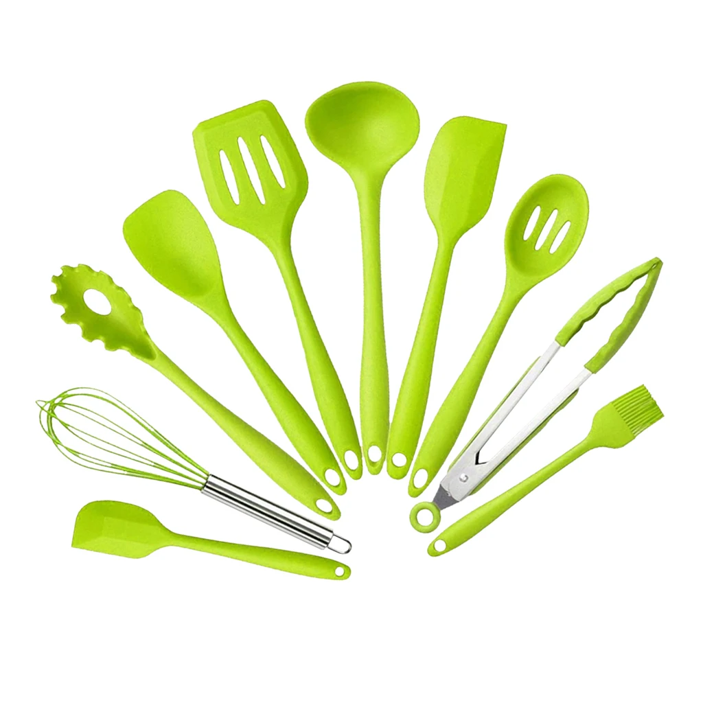 10 pieces Kitchen Utensil Set Silicone Spoon Baking Cooking Baking Tools