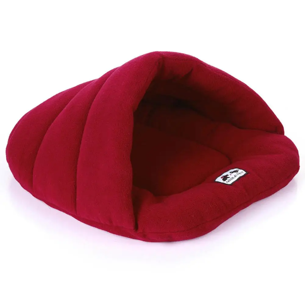 Wine red Kuulee теплое гнездо Полярный спальный мешок из флиса для большой средний домашний Кот, кролик собака - Цвет: Wine red