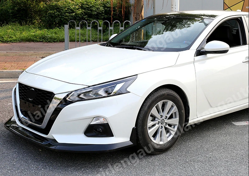 3 шт. для Nissan Teana Altima- углеродное волокно черный передний бампер для губ комплект спойлер автомобильные аксессуары