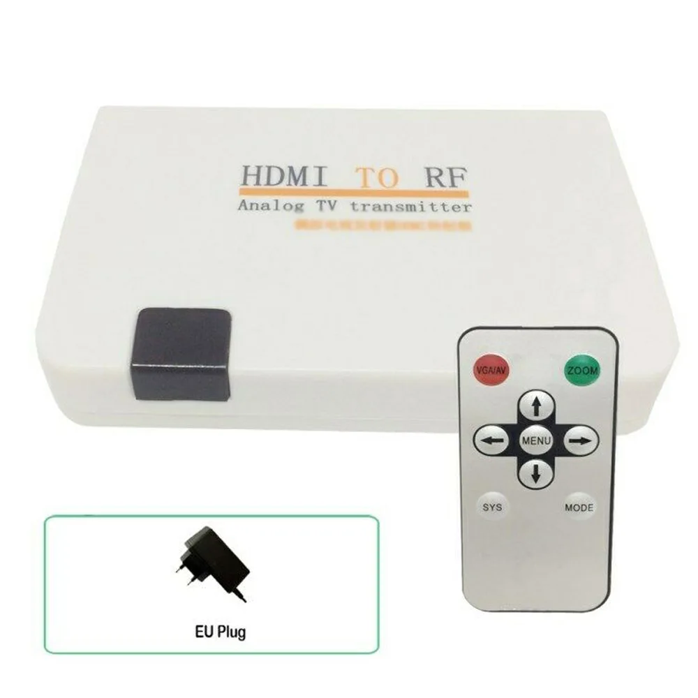Высокое качество HDMI в РЧ коаксиальный модулятор конвертер аналоговый сигнал ТВ передатчик коробка Дальняя передача сигнала