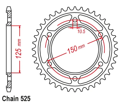 525 цепь 42T 45T мотоциклетная Звездочка для KTM 950 990 1050 1190 1290 LC8 Приключения суперприключения супер эндуро R S