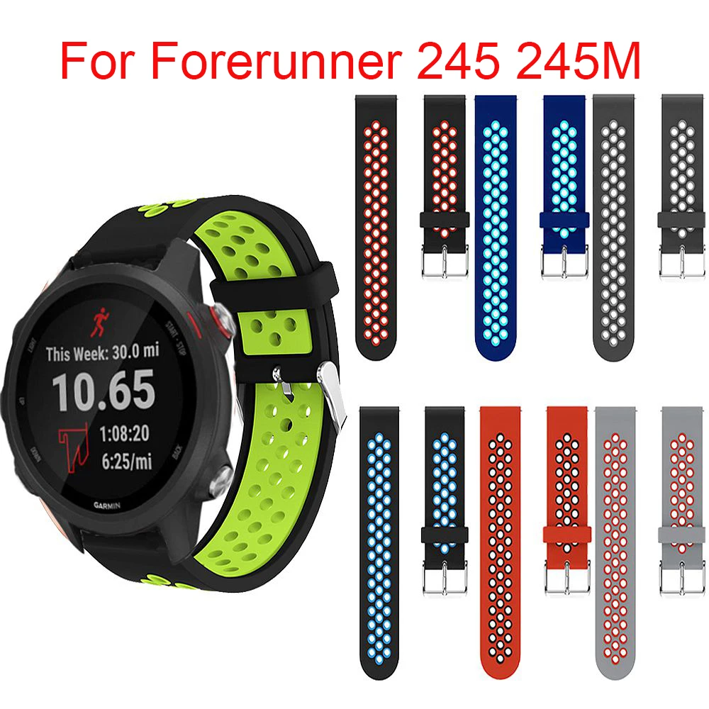 Силиконовый ремешок для Garmin Forerunner 245 245M Vivoactive 3 Смарт-часы 20 мм сменный Браслет для Garmin Vivoactive 3