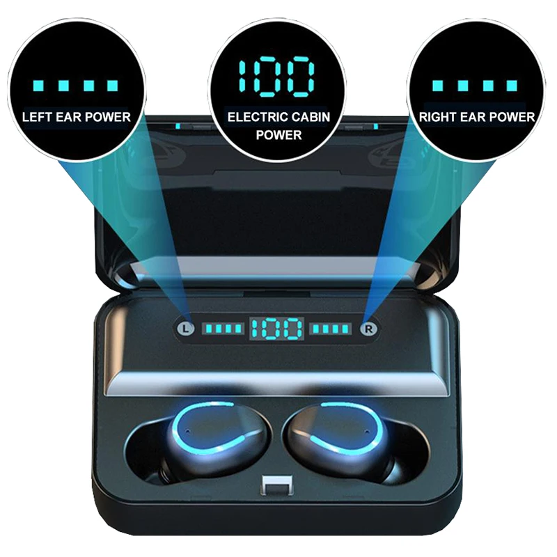 TWS Беспроводная bluetooth-гарнитура Hifi наушники водонепроницаемые спортивные наушники шумоподавление HD вызов громкой связи Наушники для iphone