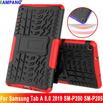 

Drop Resistance Case for Samsung Galaxy Tab A 8.0 2019 S Pen Version Case Silicon Cover P200 P205 Funda Coque with Stand Holder