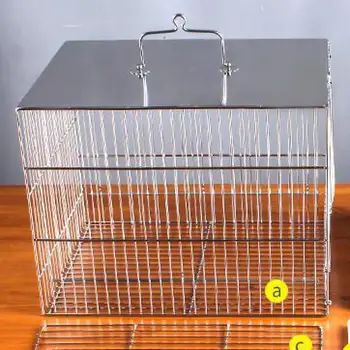 

Stainless steel bird cage square bath take-out cage black peony tiger parrot myna thrush pearl bird cage