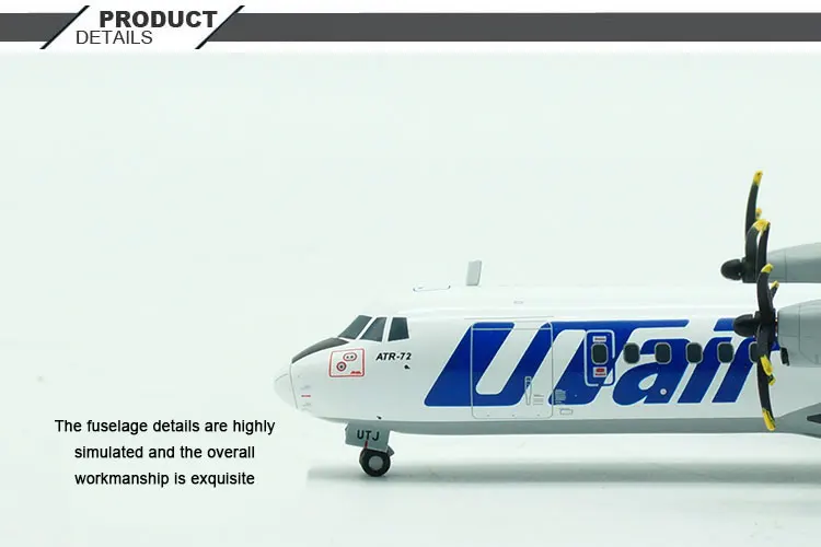 1/200 Аэрофлот ATR-72 UR-UTJ Российская авиакомпания литье под давлением сплав самолет металлический масштаб самолет Изысканная статическая модель коллекции