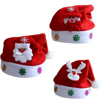 

Christmas Kid Hat Gift Christmas Hat Child High-end Gold Velvet Christmas Adult Cartoon Hat Decoration
