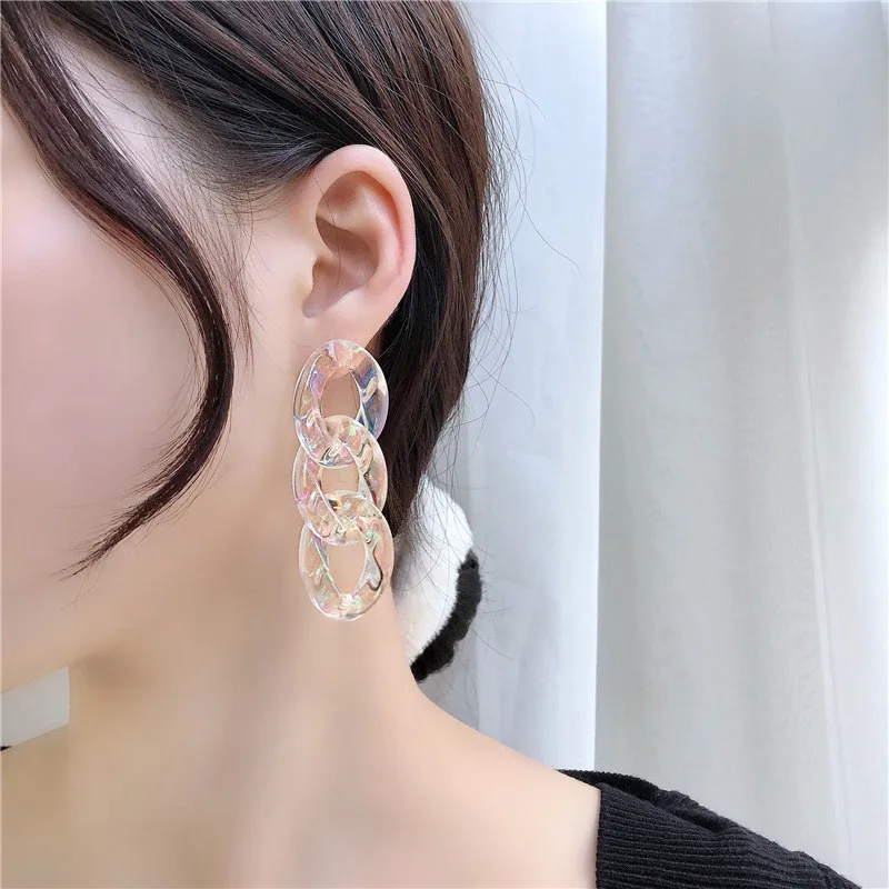 Jewelry Chains Drop Earrings dangle earrings drop earrings long earrings For Women Korean Big Exaggeration Summer Dangle Earring Party Jewelry Gifts