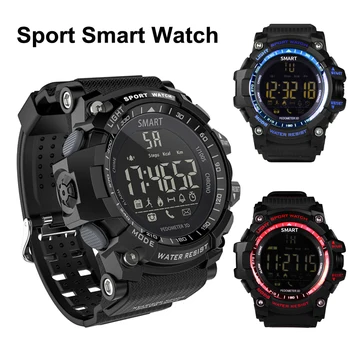 

Bluetooth Clock EX16 Smart Watch Notification Remote Control Pedometer Sport Watch IP67 Waterproof Men Wristwatch Smartwatch