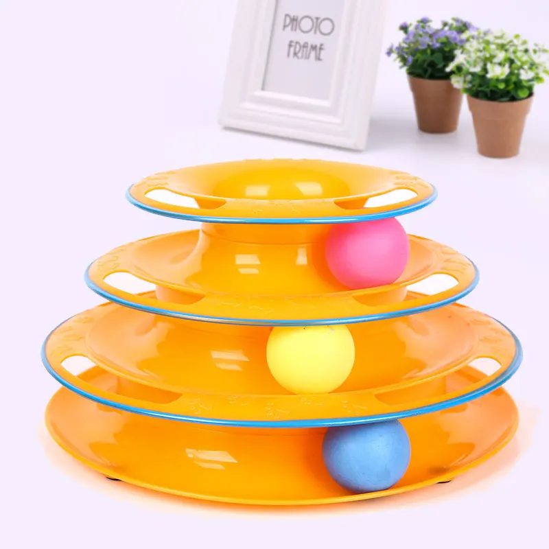 Pet Cat Crazy диск с шариком развлекательный диск Trilaminar игрушечный поворотный стол