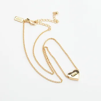 

Europe and the United States Non-Mainstream Ornament Fashion Simple Metallic Heart Love Letter Necklace Necklace Female Tricolor