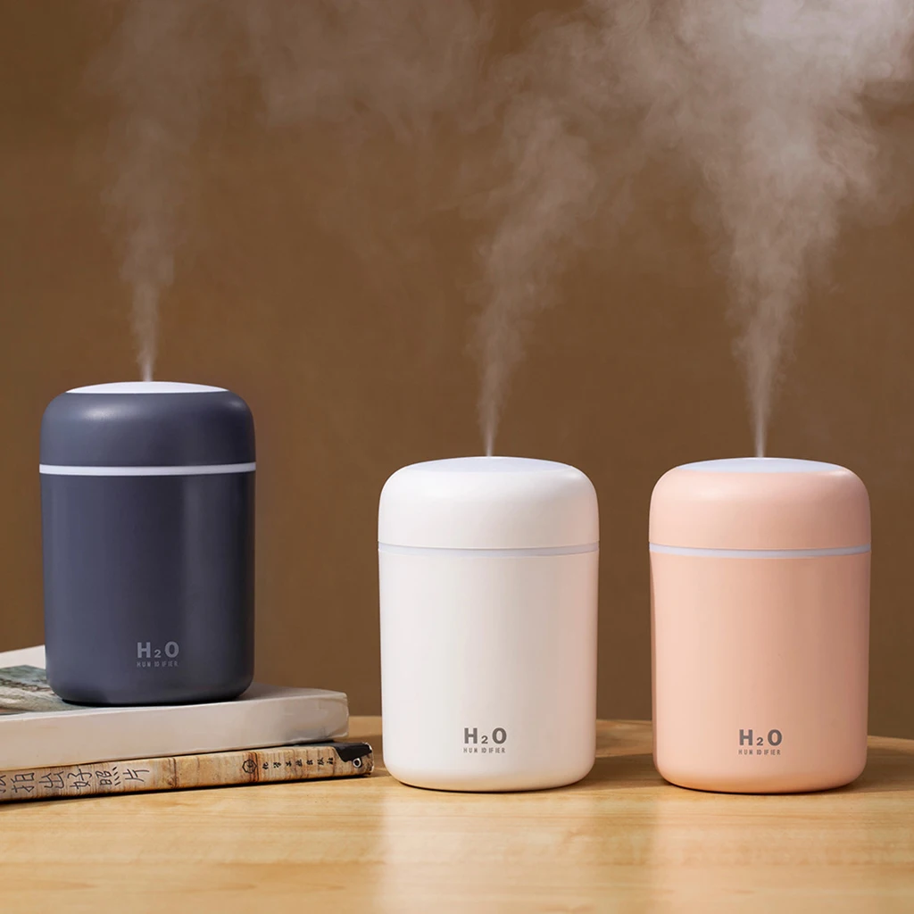USB Essential Oil Diffuser Air Humidifier Gray + 5pcs Cotton Filter Sticks